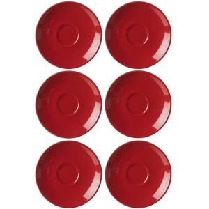 Набор блюдец для эспрессо doppio, 6 шт. Ritzenhoff, красный