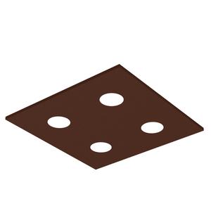 Потолочный светильник Lumicom, 40x40x4 см, темно-коричневый