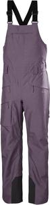 Штаны Helly-Hansen Powderqueen Bib 2.0 - женские водонепроницаемые лыжные штаны, комбинезон для катания на лыжах с максимальным комфортом и мобильностью Helly Hansen, 654 Smoked Purple