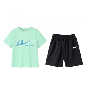 Детская повседневная спортивная одежда WARRIOR, aqua зеленый/h gradient pattern-черный/h huili белый k