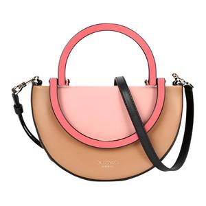 Kate Spade Кожаная женская сумка через плечо малая хаки и розовая