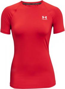 Футболка женская Under Armour HeatGear Compression, короткий рукав, Red (600)/White