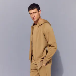 Спортивная худи из вискозы на молнии для мужчин Boomerang, коричневый