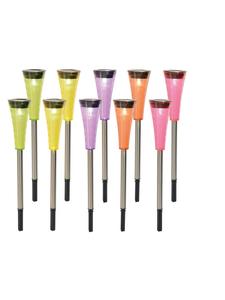 Näve Светодиодный солнечный светильник "МУЛЬТИ" в разноцветном исполнении - (Д)4 см x (Ш)4 см x (В)25 см