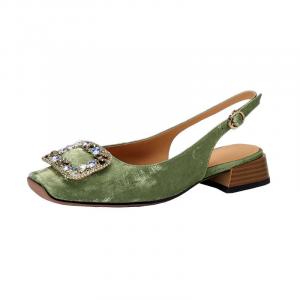 Повседневные туфли на каблуке 3 см Women's Echo&yolo, зеленые