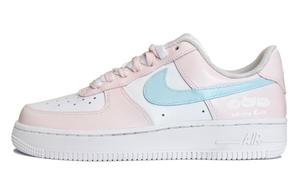 Nike Кроссовки Air Force 1 Moon Mail, плюшевые, Poppo, низкие, для скейтбординга, женские, розовые, синие, белые