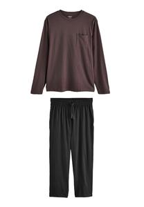 Пижамный комплект Next SET REGULAR FT, Chocolate Brown Black/Brown