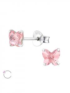 Bungsa Серьги-гвоздики светло-розового цвета