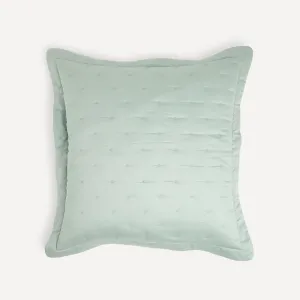Наволочка стеганая Yves Delorme Triomphe, 65х65, зеленый