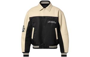 Подлинная кожаная бейсбольная куртка LOUIS VUITTON с нашивкой-логотипом 2010-х годов, черная