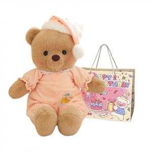 Плюшевая кукла Creative Pajamas Bear высотой 40 см YUOU, розовый