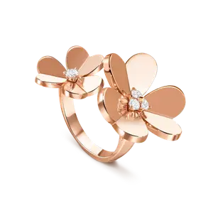 Кольцо Van Cleef & Arpels Frivole Between the Finger, 18-ct розовое золото, бриллиант