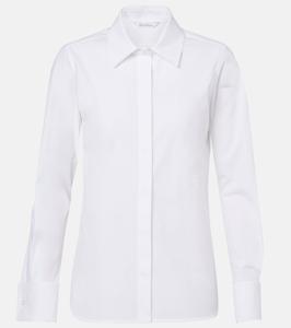 Рубашка из поплина с добавлением хлопка Knut Max Mara, BIanco Ottico