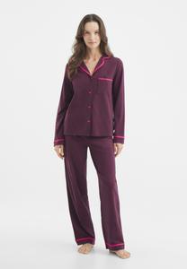 Пижамный комплект Chelsea Peers EMBROIDERED GOOD NIGHT SET, Bordeaux
