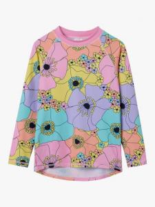 Детский топ-рашгард с цветочным принтом Polarn O. Pyret, Pink
