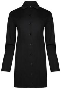 Мини-платье Alexander Wang с длинными рукавами и косточками на талии, черное