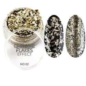Золотая пыль для декора 0,5 г NEONAIL CHROME FLAKES EFFECT