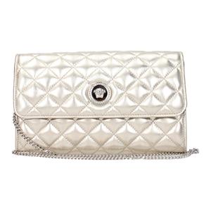 Кожаный клатч на одно плечо small women's champagne VERSACE, Set (Bag+Dust Bag)