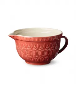 Винтажная фермерская миска для теста Certified International, насыщенный красный