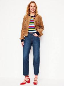 Высокие джинсы ригид прямого кроя Boden, Indigo