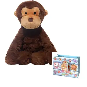 Мягкая игрушка обезьянка кукла 24 см высота MORTEN SOLUM, темно-коричневый