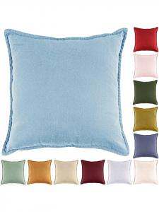 Jack Декоративная подушка 45x45 см, хлопковая, с наполнителем, однотонная, светло-голубая