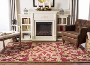 Ковер SAFAVIEH, 290 x 412 см, Anatolia Collection, Burgundy & Sage, ручной работы традиционный восточный шерстяной, идеально для помещений с высокой проходимостью в гостиной, спальне (AN527A)