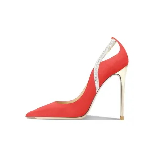 Suyymakk Женские туфли на высоком каблуке, оранжевые