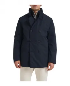 Двубортный пиджак со съемной стеганой подкладкой Bomboogie, синий