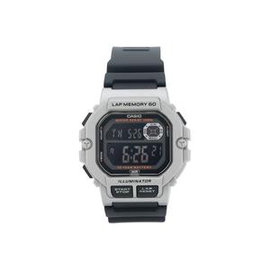 CASIO Часы Unisex DIGITAL Series Watch, Black Dial and Silver Case
