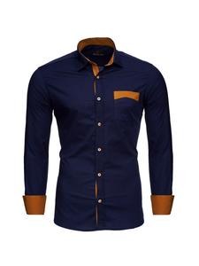 Рубашка RESLAD Hemd Two-Tone, темно-синий