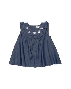 Платье-нагрудник с вышивкой Моника + Энди MONICA + ANDY, цвет chambray