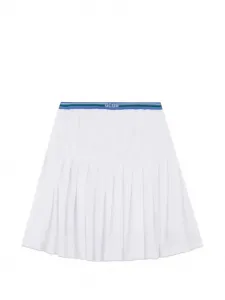 Юбка со складками и логотипом GCDS, белый
