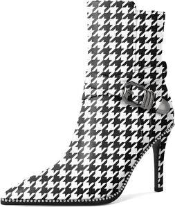 Ботильоны Zamikoo для женщин, высокие каблуки-стилеты, заостренный носок, украшены бусинами, осенние короткие ботинки с пряжкой, перекрестным ремешком и боковой молнией