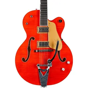 Гитара Gretsch Guitars G6120TFM-BSNV Brian Setzer Signature Nashville с Bigsby и оранжевой отделкой из кленового шпона