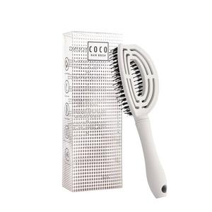 Белая щетка для расчесывания и моделирования прямых и вьющихся волос Sisteryoung Coco