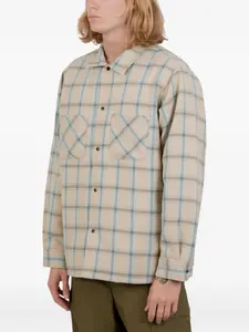 Клетчатая рубашка BEAMS PLUS, нейтральный