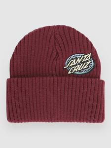 Шапка Santa Cruz Global Oval Dot Beanie, dark cherry