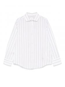 Eleventy Kids рубашка в полоску, белый