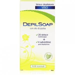 Восковые полоски Viso Pelli Normali с восстанавливающей жидкостью после депиляции, 20 полосок Depilsoap