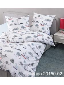 Janine Хлопковое постельное белье «Танго» в пастельно-голубом графитовом цвете