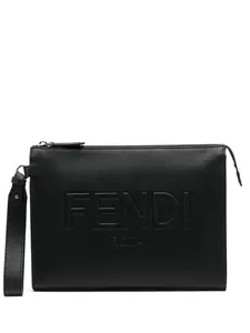 Клатч на молнии Fendi, черный