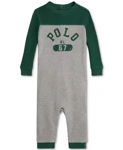 Комбинезон из вафельной вязки для мальчиков Polo Ralph Lauren, серый