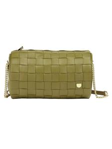 Сумка через плечо Abigail, кожа, 19,5 см, оливкового цвета DuDu