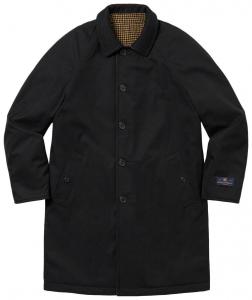 Двустороннее пальто Supreme в клетку «гусиная лапка», черное