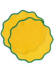 Набор Cloud из двух льняных салфеток La Doublej, желтый