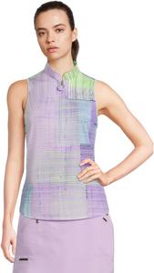 Женское поло без рукавов с принтом тартан Jamie Sadock, Lilac Purple