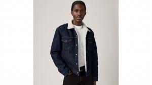 Куртка дальнобойщика Sherpa Type III Levi's, Give It A Rinse Sher - Dark Wash
