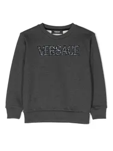 Толстовка с логотипом Versace Kids, серый