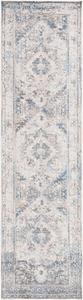 Ковер-дорожка SAFAVIEH, 67 x 244 см, Persian Collection, Ivory & Blue, дизайн в восточном стиле с эффектом потертости, не линяет и прост в уходе, идеален для помещений с высокой проходимостью в гостиной, спальне (VTP438M)